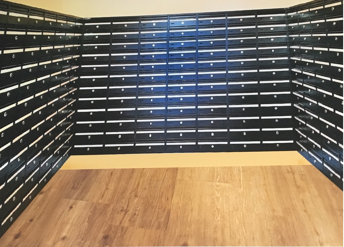 מערכת תיבות דואר בחדר דואר